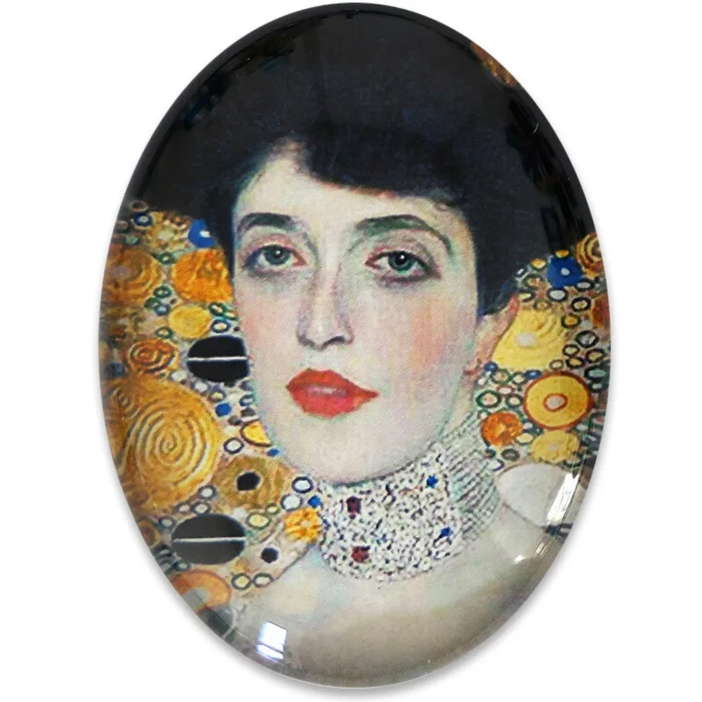 Gustav Klimt Adele Painting Glass Cameo Cabochon