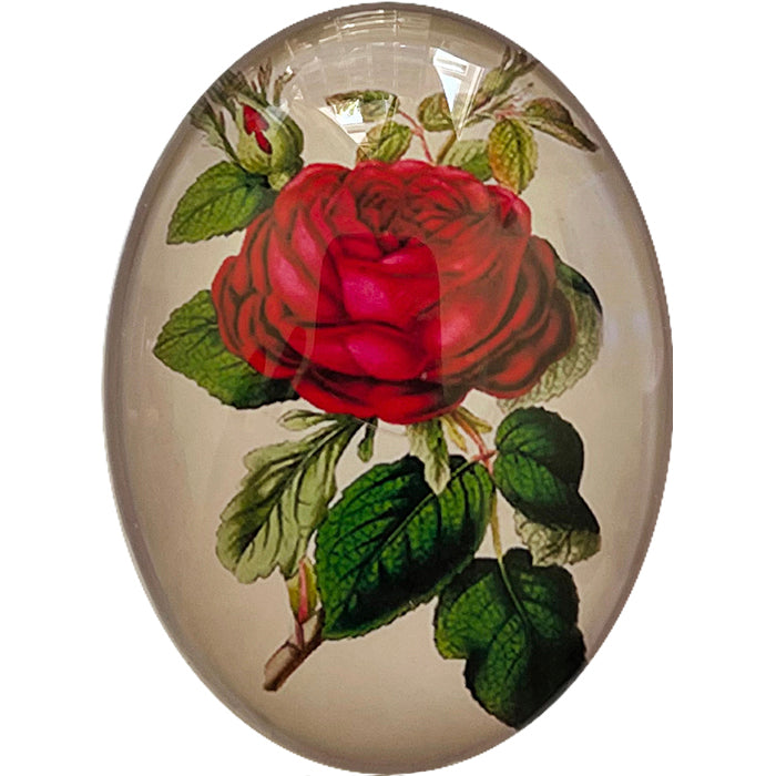 Victorian Rose Illustration Cameo Cabochon