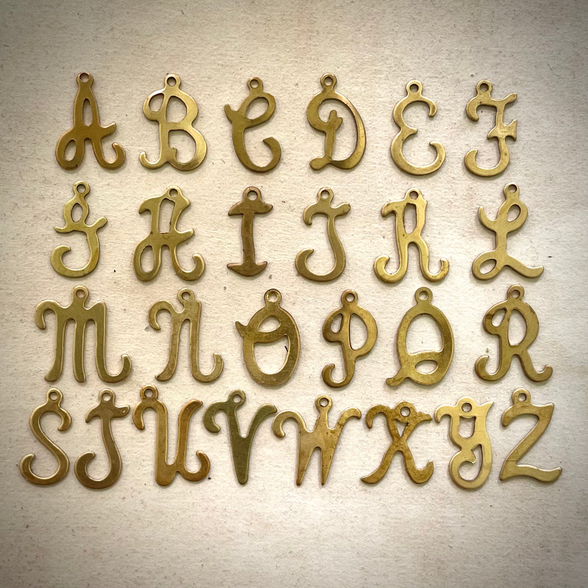 Cursive letter deals charms