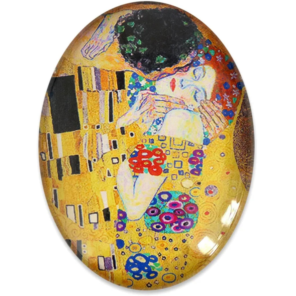 Gustav Klimt The Kiss Painting Glass Cameo Cabochon