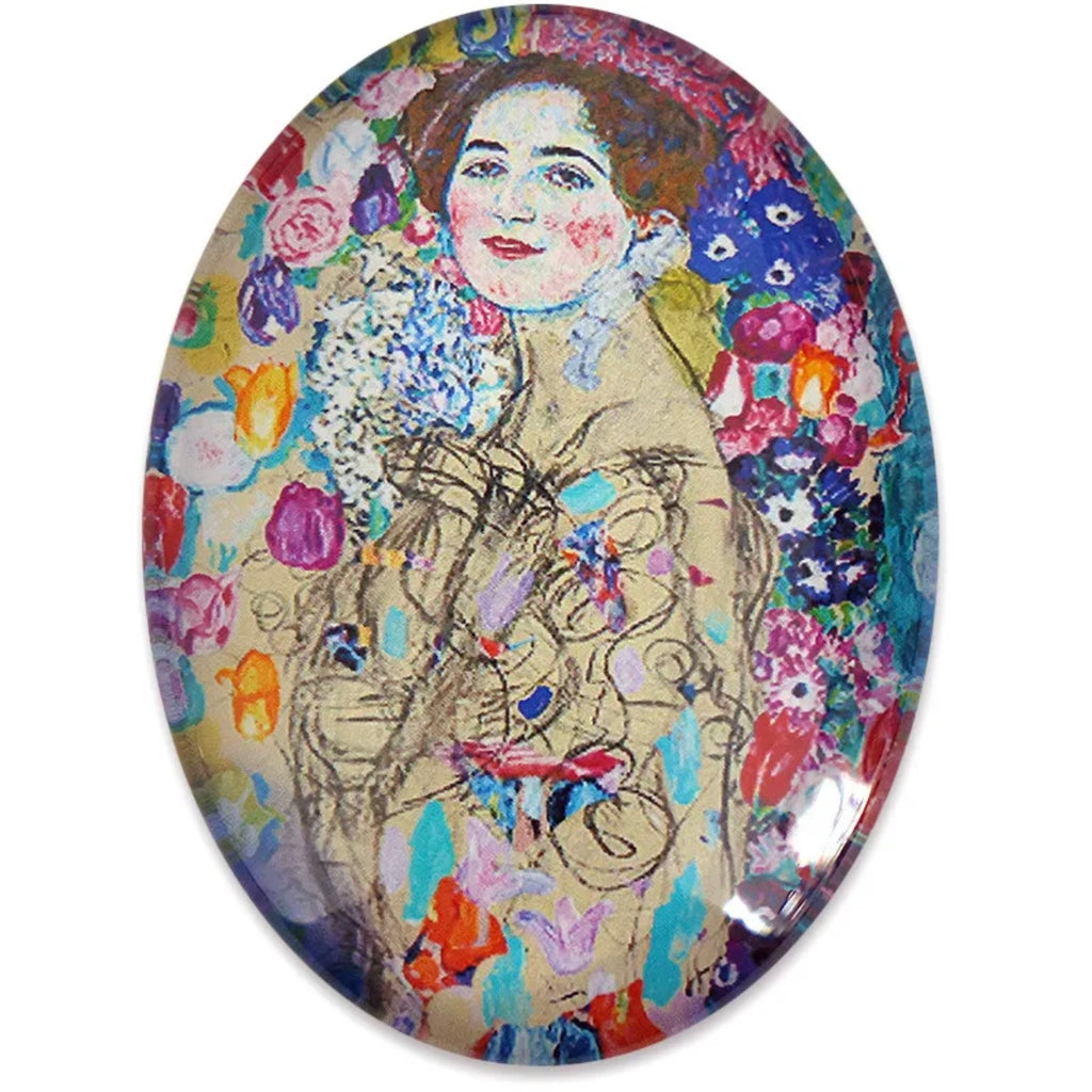 Gustav Klimt Maria Painting Glass Cameo Cabochon