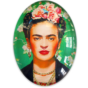 Frida Kahlo Photograph Glass Cameo Cabochon Mexican Artist