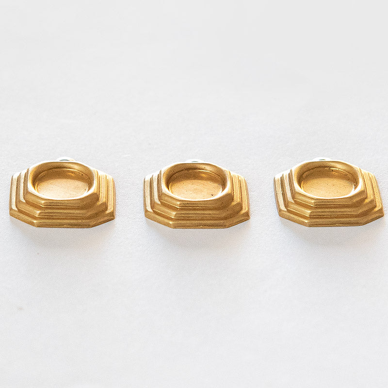6pcs 10x8mm Vintage Brass Cameo Cabochon Settings Oval Rectangle Octagon 8x10mm Stampings