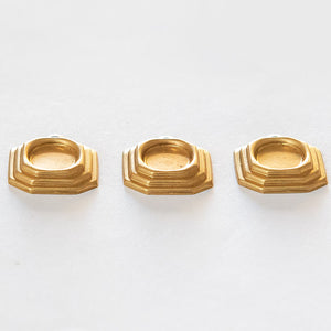 6pcs 10x8mm Vintage Brass Cameo Cabochon Settings Oval Rectangle Octagon 8x10mm Stampings