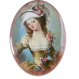 Risqué French Rococo Baroque Woman Cameo Cabochon