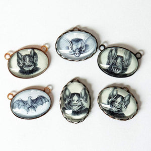 Handmade Vintage Bat Charms Pendants Lot