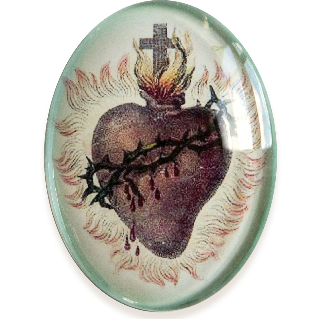 Sacred Heart of Jesus Ex Voto Cameo Cabochon