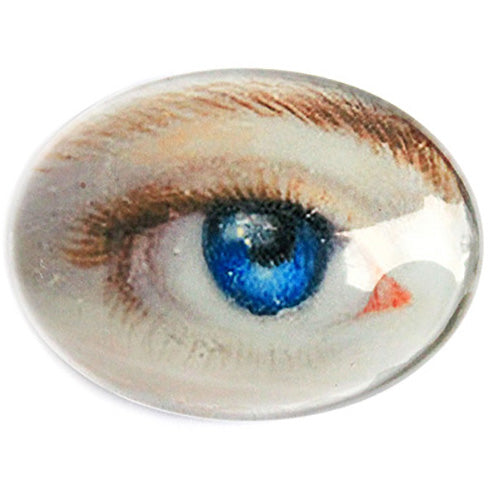 Lovers Eye Victorian Painting Glass Cameo Cabochon