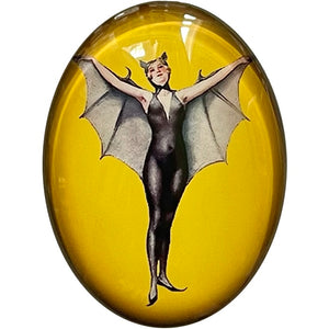 Art Deco Bat Woman Halloween Cameo Cabochon