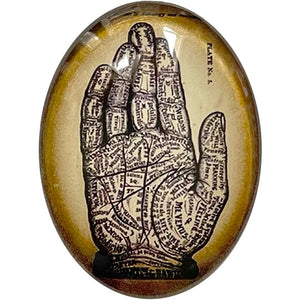 Palmistry Vintage Cameo Cabochon Palm Reading Fortune Teller