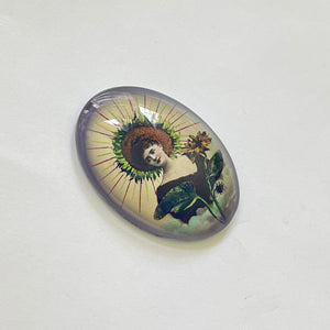Victorian Sunflower Woman Cameo Cabochon