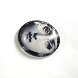 Lina Cavalieri Victorian Face Illustration Fornasetti Round Glass Cameo Cabochon