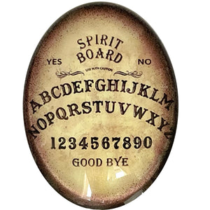 Vintage Spirit Board Gothic Glass Cameo Cabochon Ouija