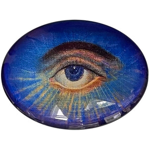 Vintage Allseeing Eye of God Masonic Oddfellows Cameo Cabochon
