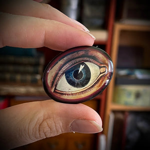 Anatomical Antique Eye Illustration Glass Cameo Cabochon