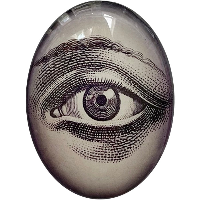 Anatomical Vintage Eye Illustration Glass Cameo Cabochon