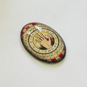 Vintage Fortune Telling Game Palmistry Cameo Cabochon