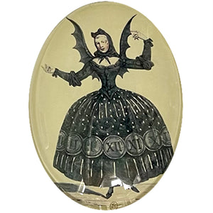 Gothic Victorian Bat Woman Halloween Cameo Cabochon