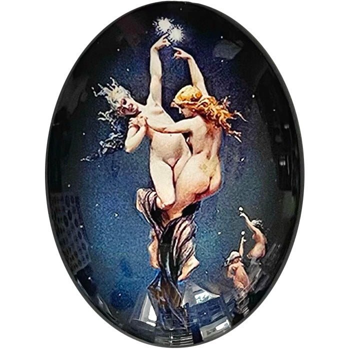 Mysterious Celestial Women Floating in the Night Cameo Cabochon