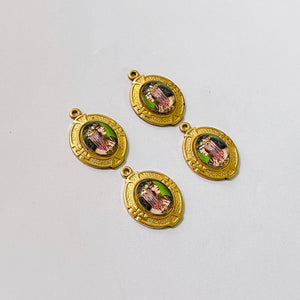 4pc set Bejeweled Art Nouveau Woman Handmade Pendants Charms