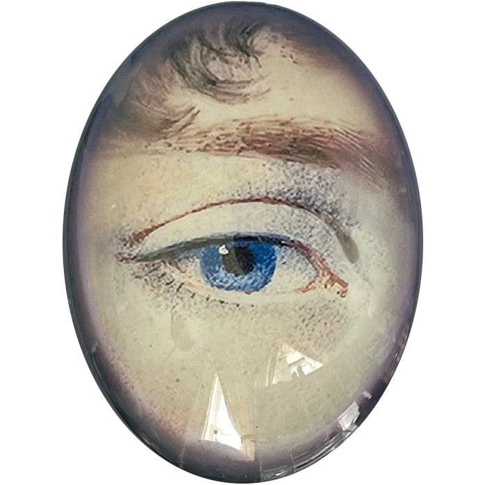 Lovers Eye Victorian Painting Glass Cameo Cabochon