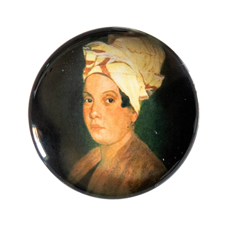 Round Marie Laveau Glass Cameo Cabochon