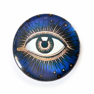 Round Mystical Third Eye Glass Cameo Cabochon Psychic Tarot