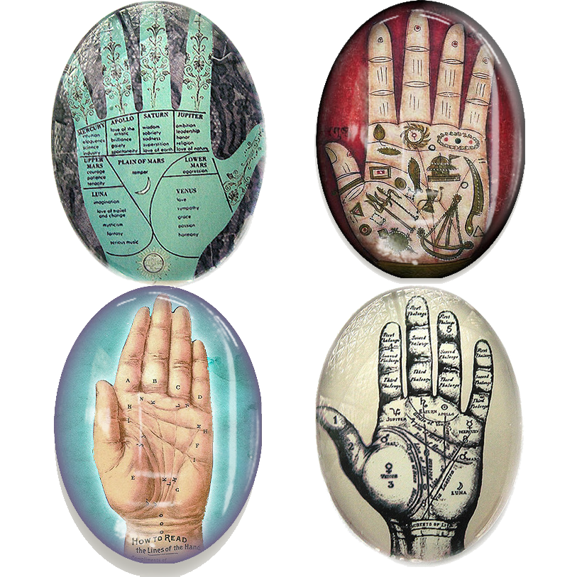 Palmistry Cameo Cabochons Palm Reading Fortune Teller