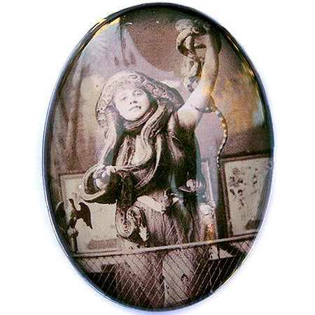 Victorian Snake Charmer Sideshow Circus Freakshow Cameo Cabochon Supplies