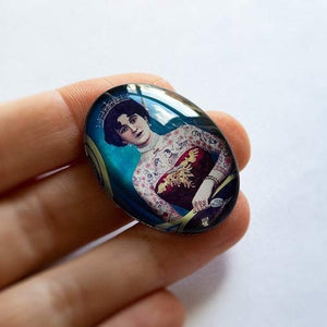 Tattooed Queen Circus Sideshow Victorian Cameo Cabochon