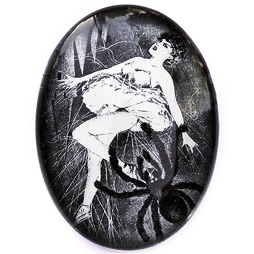 Ballerina in Spider web Gothic Cameo Cabochon